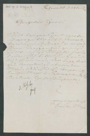 Brief an Musikverlag Ed. Bote und G. Bock : 28.12.1864