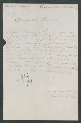 Brief an Musikverlag Ed. Bote und G. Bock : 28.12.1864