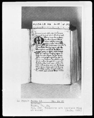 Brevier — Initiale M(ox ut vocem), Folio 282recto