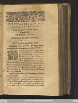 Cap. I. De Propositionis constitutione.