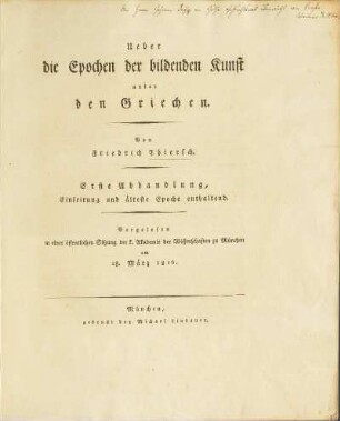 1.1816: Einleitung und älteste Epoche enthaltend