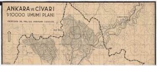 Gesamtbebauungsplan Ankara. Umgebung von Ankara: Karte 1:10000, Teilblatt nördlicher Teil, Ankara und Umgebung in drei Teilen Inv.Nr. 22995 bis 22997