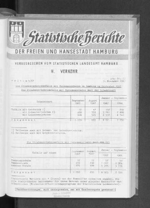 Die Straßenverkehrsunfälle mit Personenschaden in Hamburg im September 1967 : Lfd. Nr. 37
