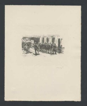 Der Bischof von Salamanca mit seinen Getreuen. Variante zum Buch