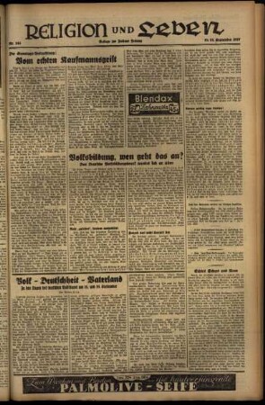 Dritte Ausgabe vom Sonntag, den 19. September 1937.