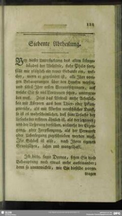 Siebente Abtheilung