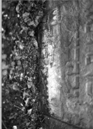 Grabstein 280 (Index: 99795787) Maße HxBxT: 86x57x9 cm: Grabstein 280 (Detailaufnahme)