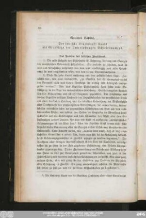 Neuntes Capitel. Der kritische Standpunkt Kants als Grundlage der Untersuchungen Schleiermachers.