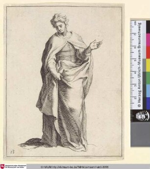 [A draped young Man; Junger Mann mit langem Gewand]