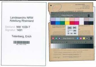 Entnazifizierung Erich Tetenberg , geb. 27.11.1906 (Kreisinspektor)