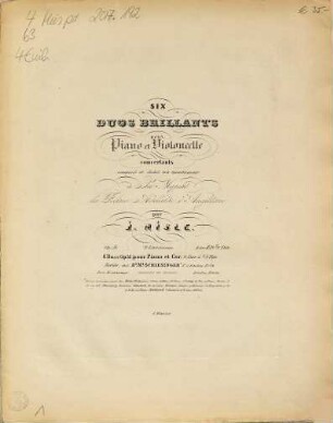 Six duos brillants : pour piano et violoncelle concertants ; op. 51, No. 4