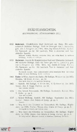 Städteansichten (Nr. 1062-1198)