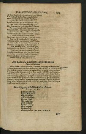 Dancksagung und Wunsch des autoris.