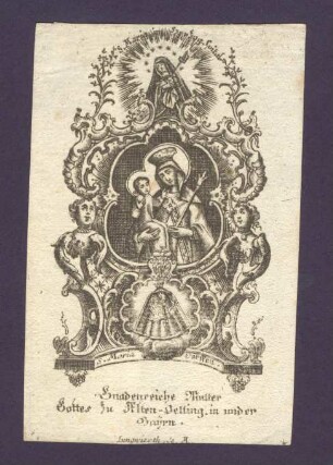 "Gnadenreiche Mutter Gottes zu Alten-Oetting" (kleines Andachtsbild)