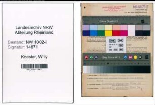 Entnazifizierung Willy Koester, geb. 18.10.1907 (Werkmeister)