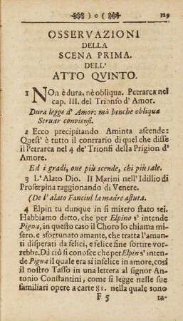 Osservazioni Della Scena Prima Dell' Atto Quinto