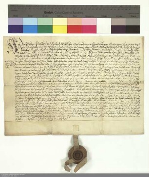 Revers der Brüder Philipp Reinhard und Erhard Wilhelm von Berlichingen bezüglich der Belehnung mit zwei Vorwerken in Milz und weiteren im Einzelnen aufgeführten Lehen durch Placidus [von Droste], Abt von Fulda