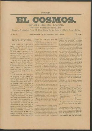 Primer número de mayo, Viernes 12 de 1893