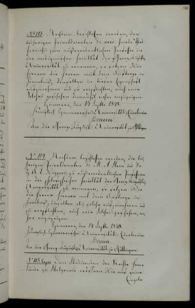Berufung von Moritz Abraham Stern und Heinrich August Wiggers zu außerordentlichen Professoren.
