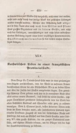 409-420 Katholisches Leben in einer französischen Provinzialstadt I.