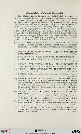 Porzellan-Deckel-Sammlung (Nr. 501-510)