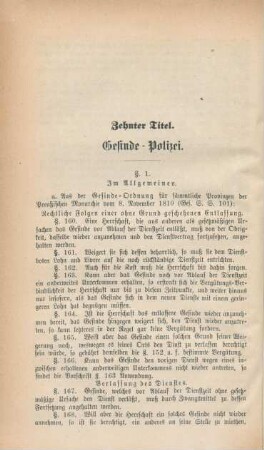 Zehnter Titel. Gesinde-Polizei