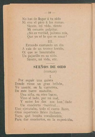 Sueños de oro : (Coplas)