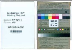 Entnazifizierung Karl Behmenburg , geb. 14.09.1914 (Postfacharbeiter)