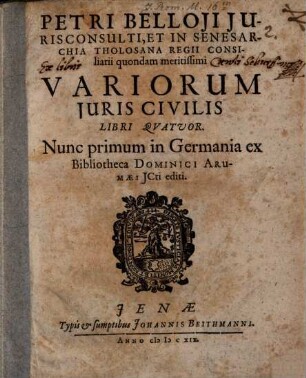 Varia iuris civilis : libri quatuor