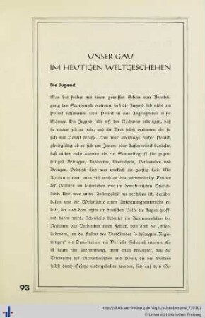 Unser Gau im heutigen Weltgeschehen.