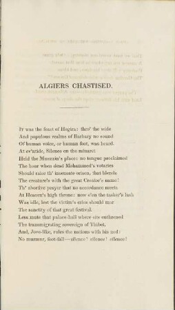 Algiers Chastised