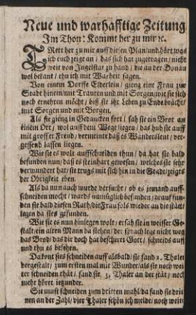 Trett her zu mir auff diesen Plan/ und hört was ich euch zeige an