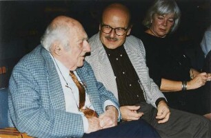 Stefan Heym, Volker Schlöndorff und Inge Heym