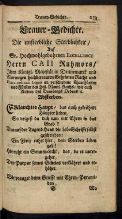 Trauer-Gedichte.