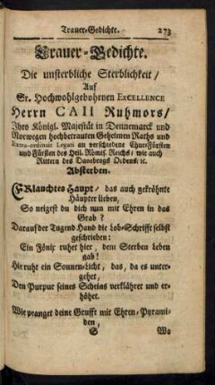 Trauer-Gedichte.