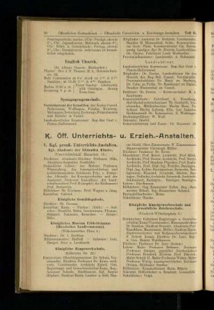 Öff. Unterrichts- u. Erzieh.-Anstalten