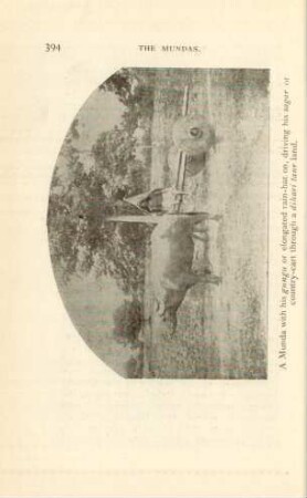 A Munda with his Gungu or elongated rain-hat on, ...