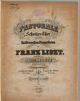 Pastorale : Schnitter-Chor aus d. Entfesselten Prometheus