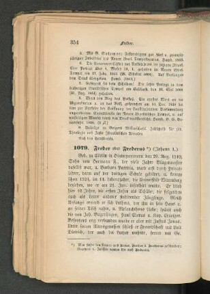 1079. Freder oder Frederus *) (Johann 1.)