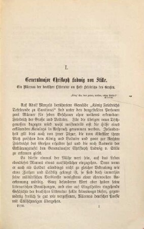 Generalmajor v. Stille und Friedrich der Große contra Lessing