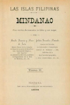 T. 2: Las islas Filipinas: Mindanao