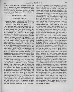 Löschke, J. T.: Christlicher Diwan. 142 Ghaselen zum Preise des Herrn. München: Kaiser 1847