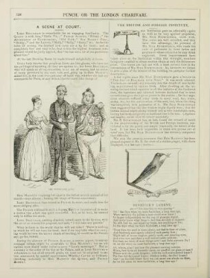 A scene at court; The British and Foreign Institute;