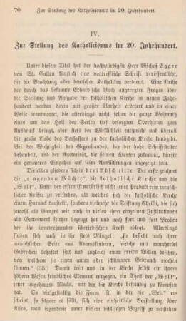 70-80 Zur Stellung des Katholicismus im 20. Jahrhundert
