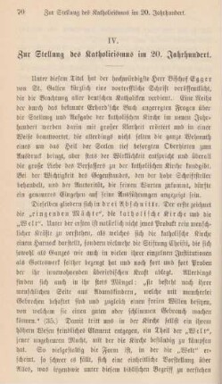 70-80 Zur Stellung des Katholicismus im 20. Jahrhundert