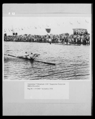 Amsterdam, Olympiade 1928; Siegreicher Zweier mit Müller-Moeschter