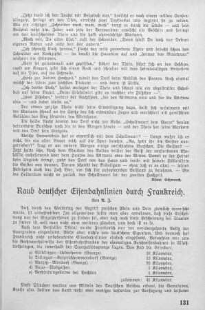 Raub deutscher Eisenbahnlinien durch Frankreich