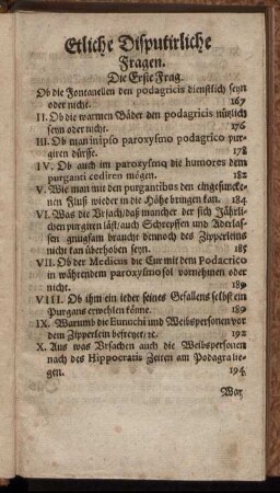 Etliche Disputirliche Fragen.