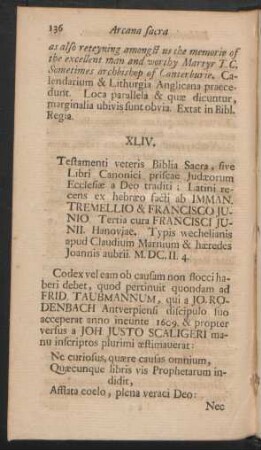 XLIV. Testamenti veteris Biblia Sacra, sive Libri Canonici priscae Judaeorum ...