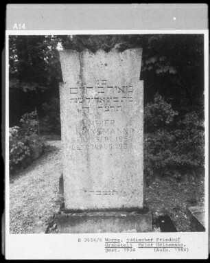 Grabstein von Meier Heinemann (gestorben 1934.08.24)